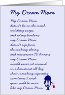 My Dream Mom - a funny poem for your mom on Mother’s Day card