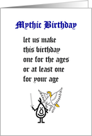 Mythic Birthday - a funny happy birthday poem card