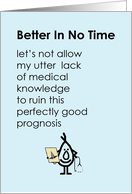 Better In No Time - a funny get well soon poem card