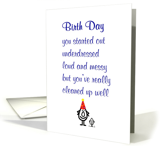 Birth Day - a funny happy birthday poem card (1521022)