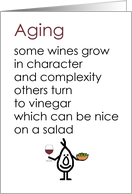 Aging - A funny Happy Birthday Poem card