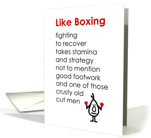 Like Boxing  A Funny Recovery From Hip Surgery Poem card (1538862)