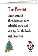 The Present - A Funny Merry Christmas Poem card