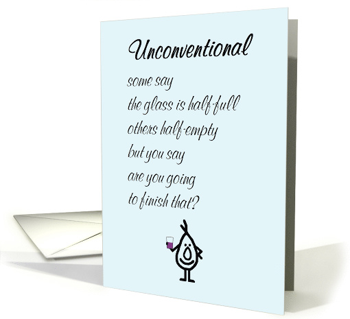 Unconventional - A Funny College Graduation Poem card (1558952)