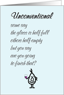 Unconventional - A Funny Thinking Of You Poem card