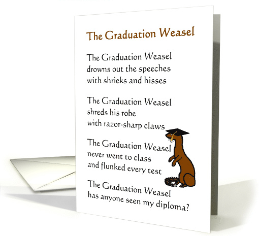 The Graduation Weasel, Funny High School Grad... (1567232)