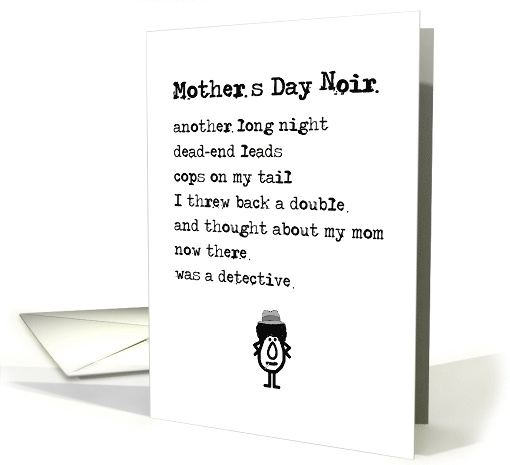 Mother's Day Noir, A Funny Happy Mother's Day Poem card (1568970)