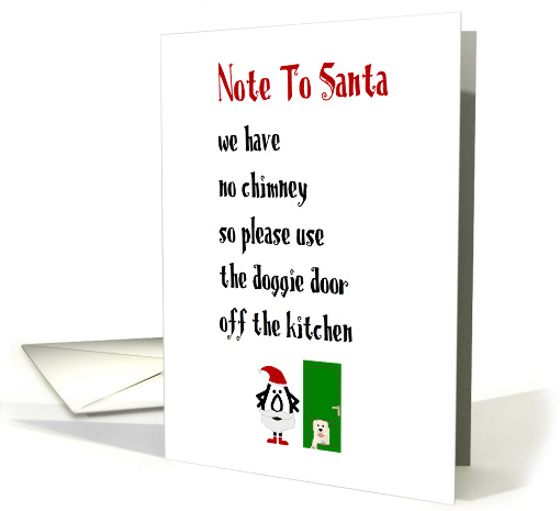 Note To Santa, A Funny Merry Christmas Poem card (1587138)