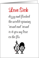 Love Sick, a funny poem for your Valentine card