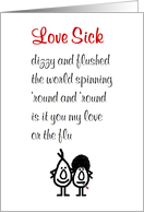 Love Sick, a funny poem for your Valentine card