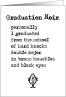 Graduation Noir A Funny College Congratulations Poem card