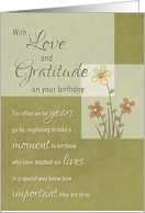 Birthday to Friend - Love & Gratitude through the years card