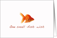 Birthday One Small (fish) Wish card