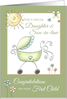 Congratulations 1st child - for Daughter & Son-in-Law card