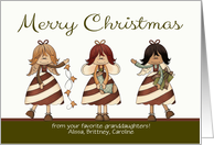 Christmas, from custom name / relationship - Candy Cane Angels card