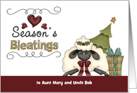 To Custom Name/Relationship - Seasons Bleatings Sheep, Tree, Gift card