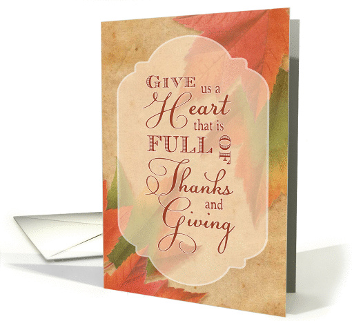 Thanksgiving - Give Us a Heart Full of Thanks & Giving card (1190824)