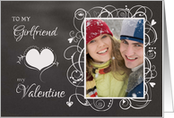 Chalkboard To my Girlfriend My Valentine Custom Photo card