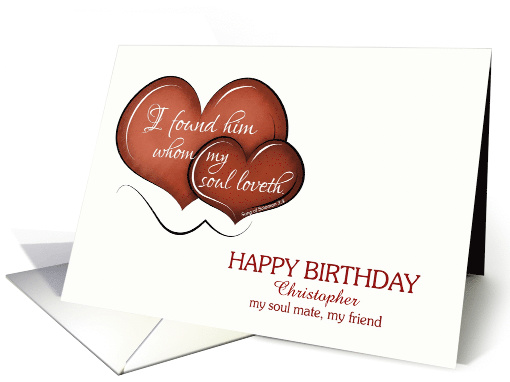 Birthday - My Soul Mate, My Friend custom name card (1238372)