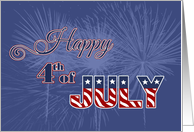 Happy 4th of July Fireworks card