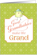 Congratulations Great Grandparent Twins - Grandbabies Make Life Grand card