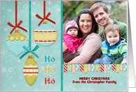 Ho Ho Ho Christmas Ornament - Custom Photo & Name card