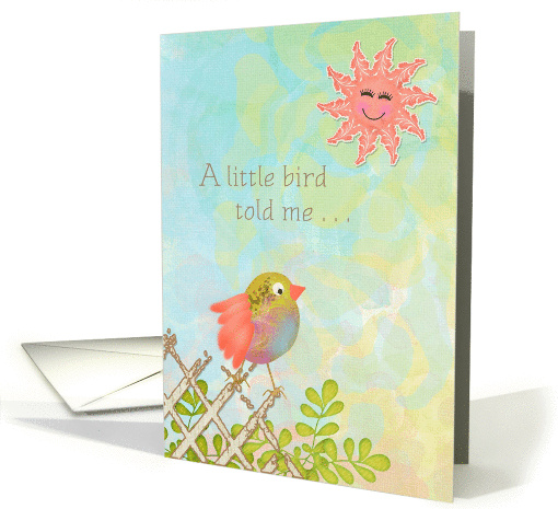 Congratulations on New Baby - A little bird told me card (1333356)
