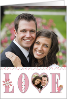 LOVE Anniversary to spouse custom photo card