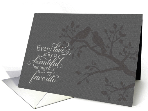 Anniversary Every Love Story is Beautiful typography card (1458626)