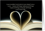 Husband Birthday Scripture 1 Cor 13 - Love is Patient and Kind card