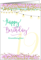 Happy 19th Birthday Granddaughter Modern Watercolor card