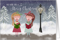 We Wish You a Merry Christmas Carolers card