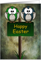 Easter Owls Card