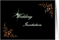 Elegant Wedding Invitation Floral Scrolls card