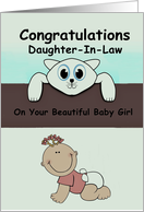 Congratulation on a new baby Girl Daughter-In-Law card