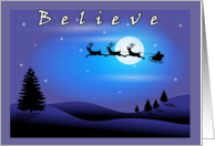 Believe your dreams will come true holiday card