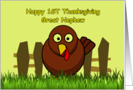 Happy First Thanksgiving Great Nephew card