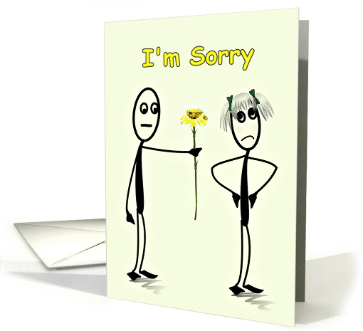 Im Sorry with Flower from Him to Her card (1158448)