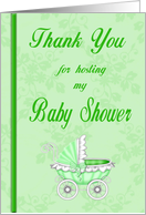 Thank You for the Baby Shower - Baby Carriage card