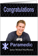 Congratulations Paramedic Photo Card - Caduceus card