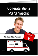 Congratulations Paramedic - Paramedic Case & Ambulance card