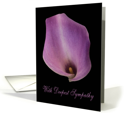 With Deepest Sympathy, Purple Lily card (1060281)