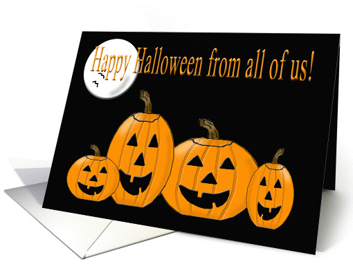 Happy Halloween from family - Jack-O-Lanterns card (1064435)