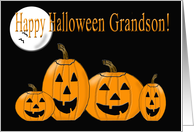 Halloween for Grandson - Jack-O-Lanterns card