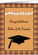 Brown & Plaid Congratulations Father of the Graduate card