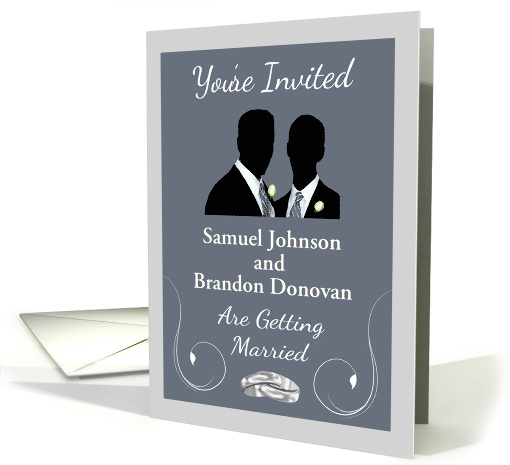 Custom Gay Wedding Invitation - Wedding Rings card (1128208)