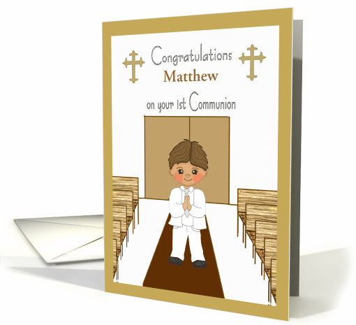 Custom Boy First Communion card (1129934)