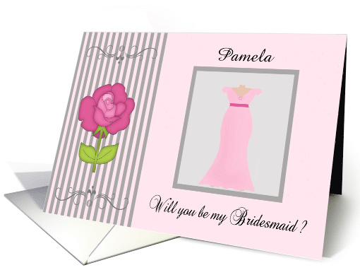 Custom Be My Bridesmaid Wedding Attendant Invitaton card (1141894)