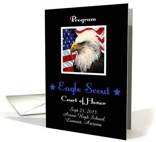 Eagle Scout Court of Honor Program card (1150794)
