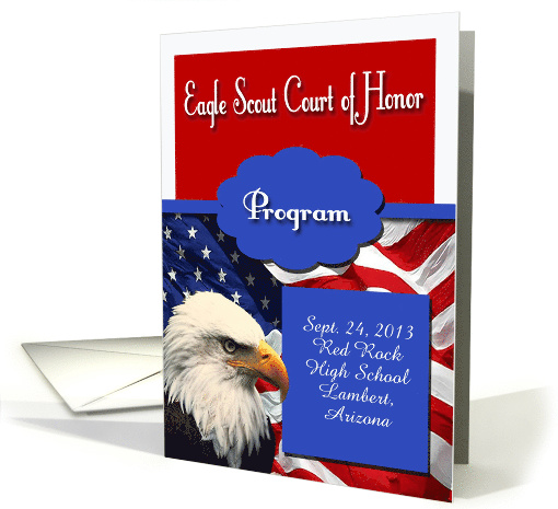 Eagle Scout Court of Honor Program card (1150802)